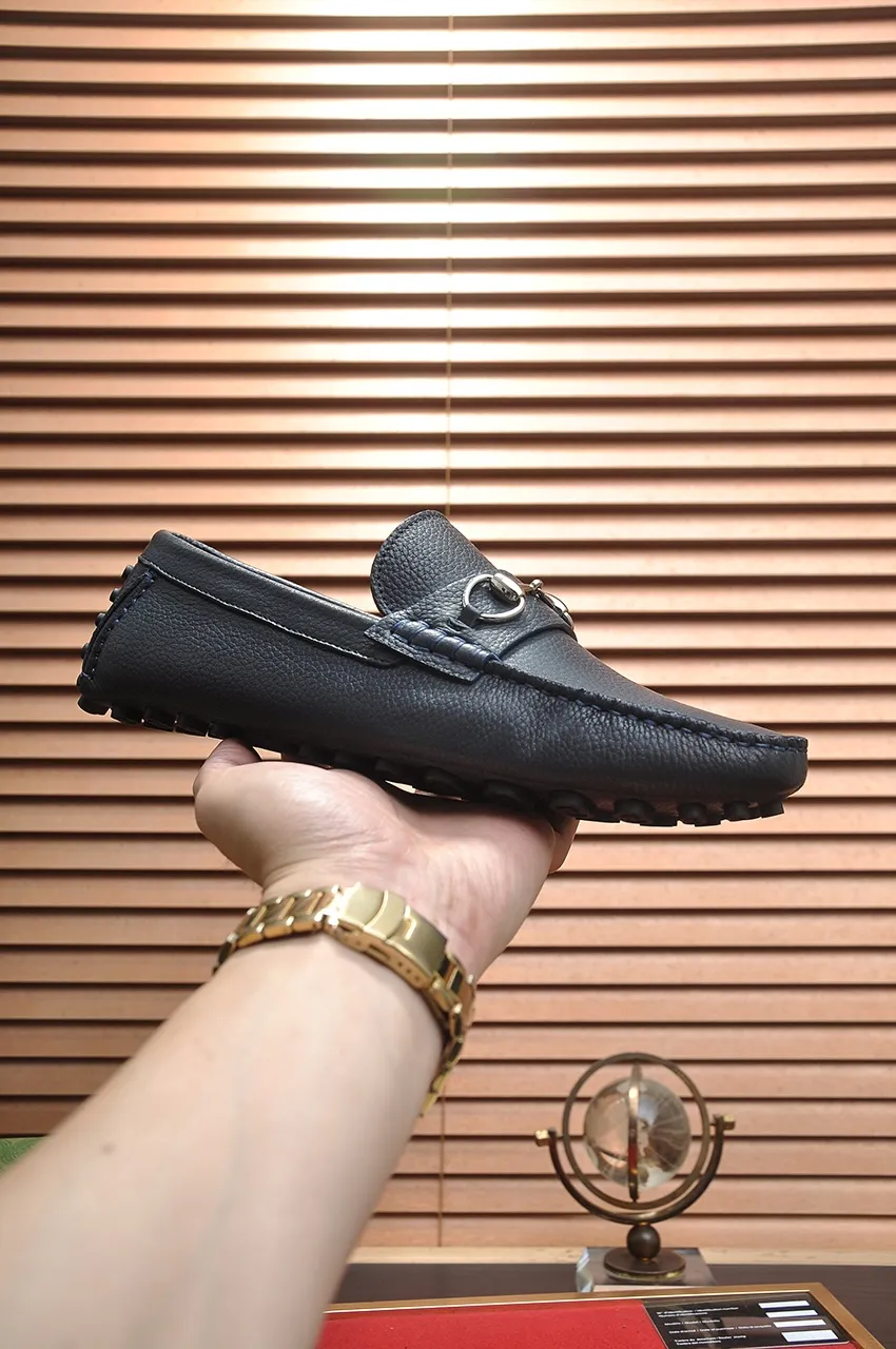 Men's Men's Shoes💰420💶【GUCCI】 (High-end Niuli) New 🍀Gucci*——Gucci Doudou Shoes! Made of imported original cowhide, the inner top layer is comfortable cowhide lining! Original wear-resistant rubber outsole! High quality products! Code number 38-44!